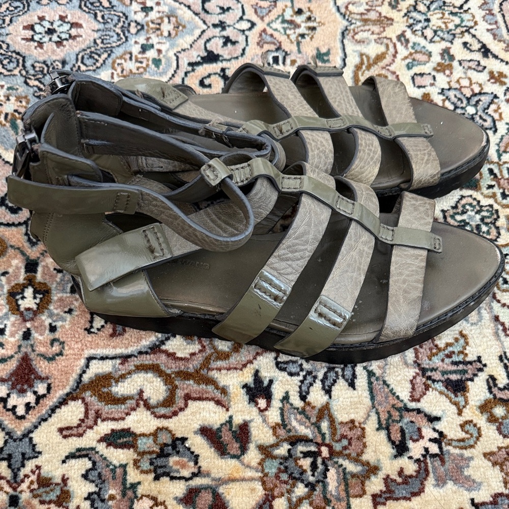 Alexander Wang Women’s Olive Green Strappy Gladiator Sandals View 3